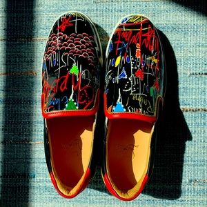 Christian Louboutin Masteral Flat Patent Shoes (Version Black)